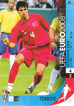 Gokhan Zan Turkey Panini Euro 2008 Card Game #36